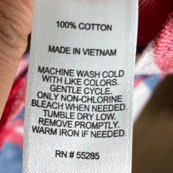 Express Mens Shirt Red White Blue Plaid Button Down Flannel 100% Cotton M - Picture 7 of 12